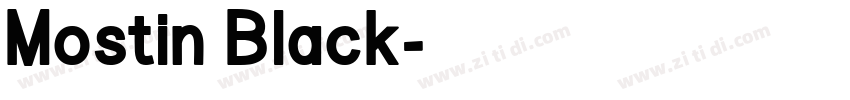 Mostin Black字体转换